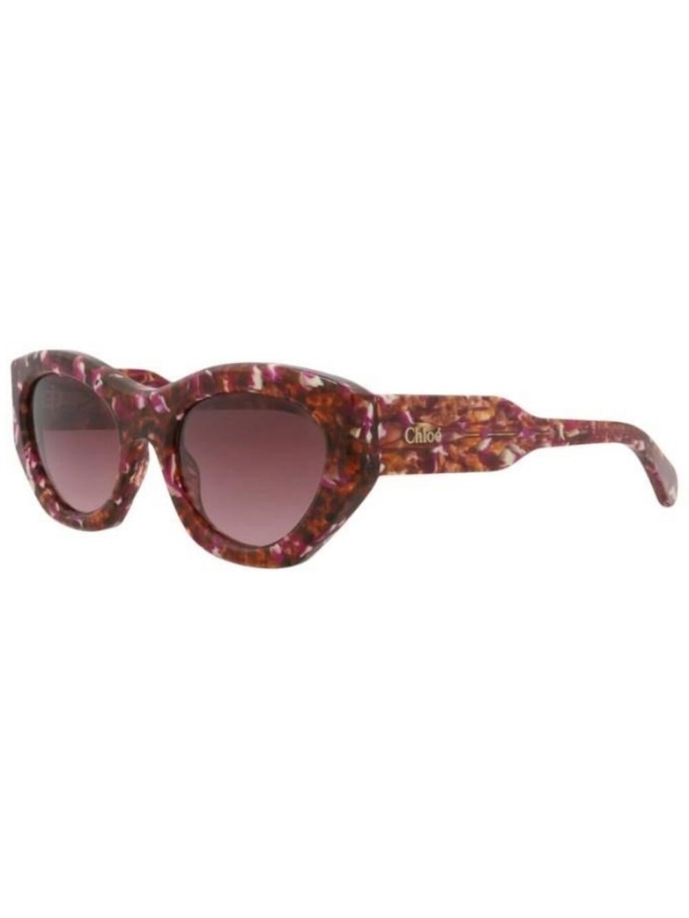 New Chloé Womens Cat Eye Havana Havana Violet Fashion Designer Sunglasses